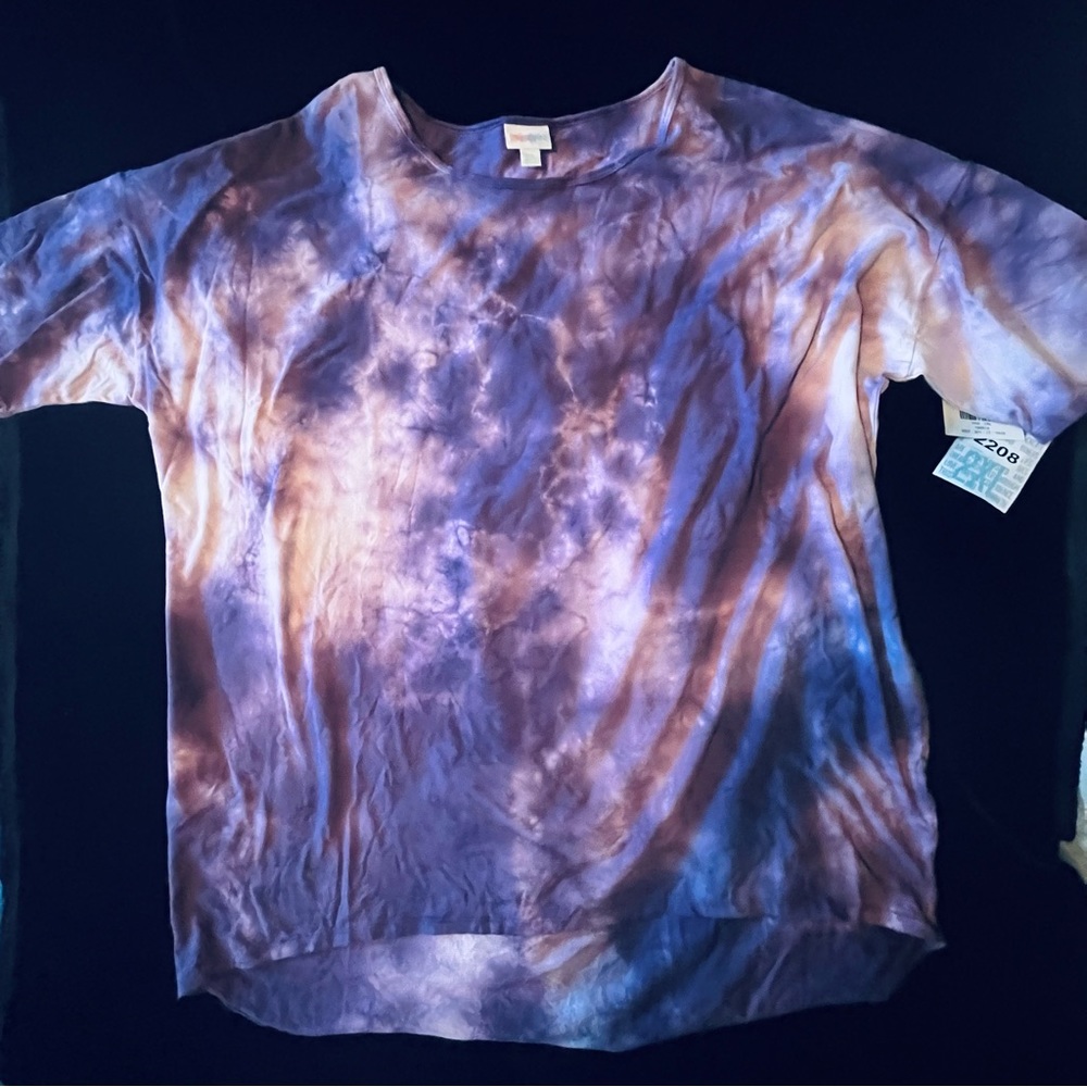 Purple/white Tie Dye Tunic